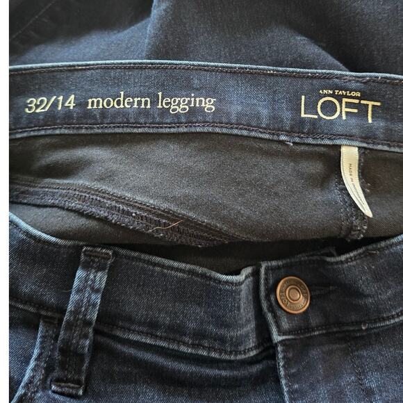 Ann Taylor Loft Denim modern Leggings Size 32 / 14 - Picture 3 of 6